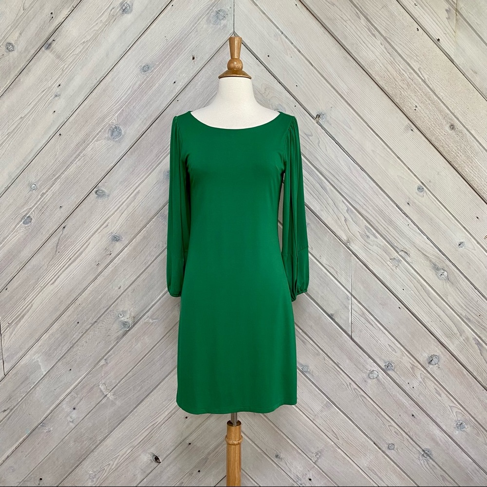 Cynthia Rowely Split Sleeve Green Dress
